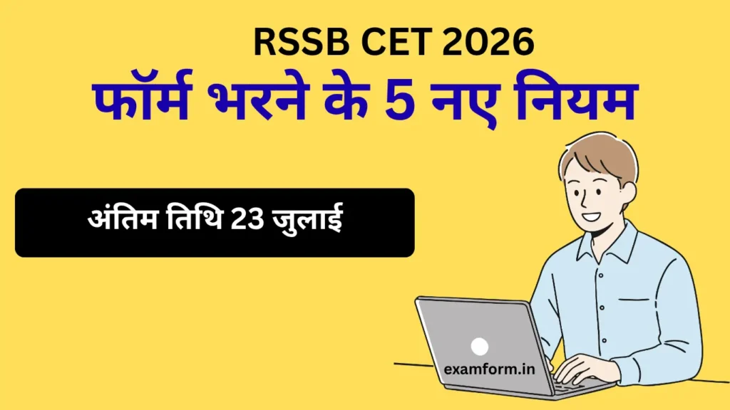RSSB CET 12th Level Exam Form 2026