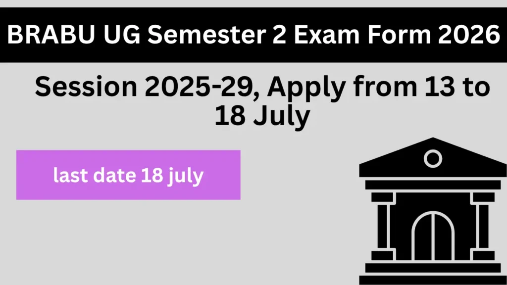 BRABU UG Semester 2 Exam Form 2026