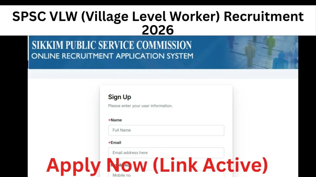 SPSC VLW (Village Level Worker) Recruitment 2026