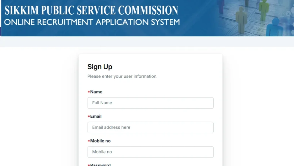 Register yourself and fill in the online application form